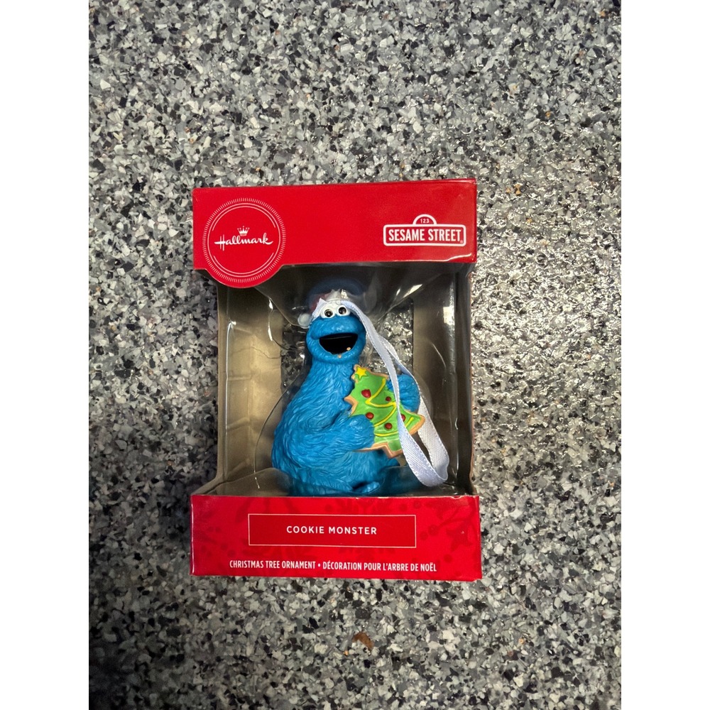 Hallmark Sesame Street Cookie Monster Santa Hat Tree Ornament 2HCM5684 New Box
